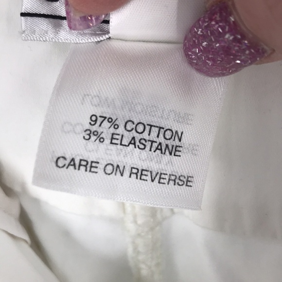 St. John Sport White Cuffed Straight Leg Jeans Size 2 - Picture 6 of 8